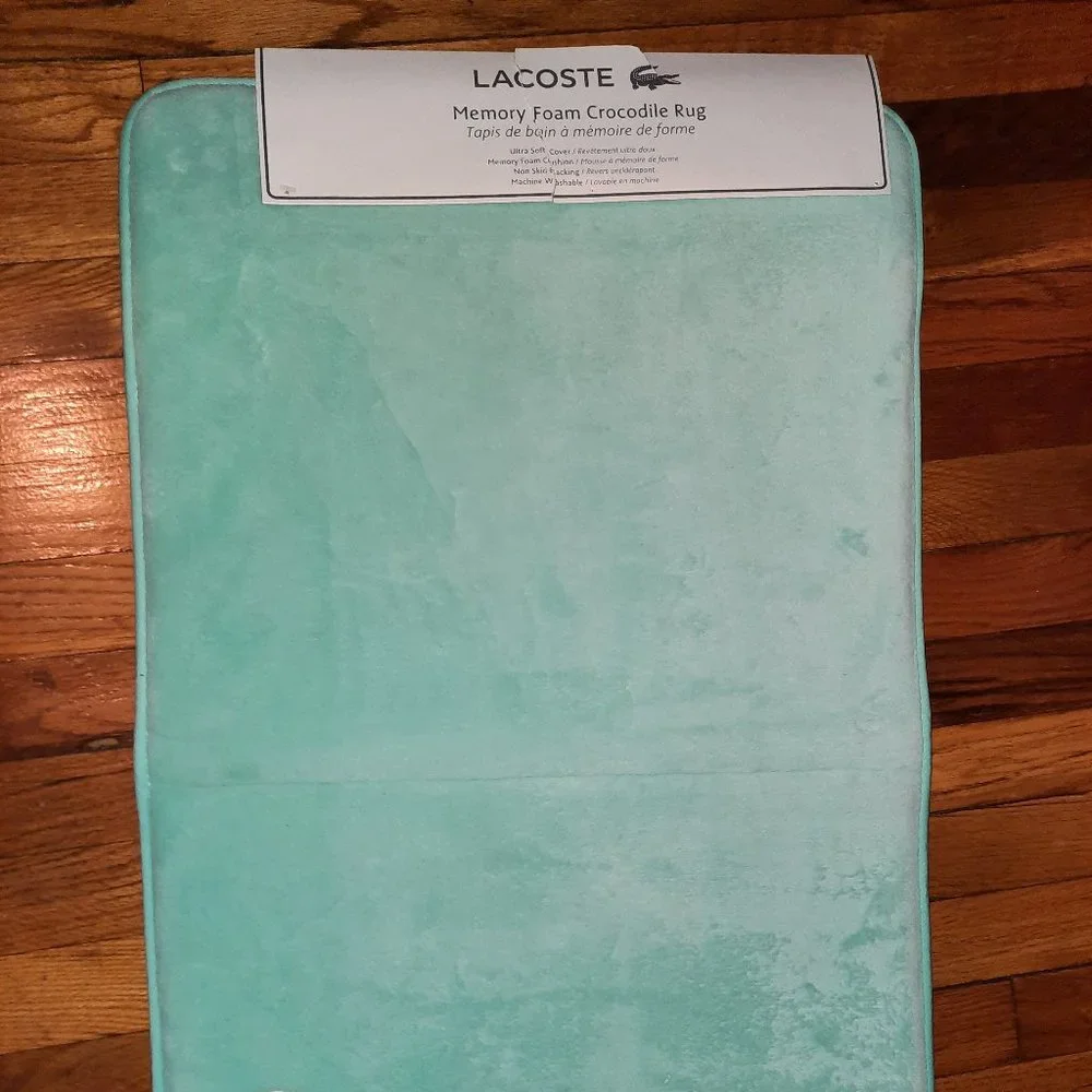 Lacoste Mint Green, Memory Foam Crocodile Rug